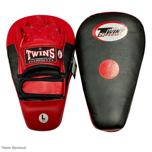 Боксерские ударные лапы Twins Special (PML-21 black/red)